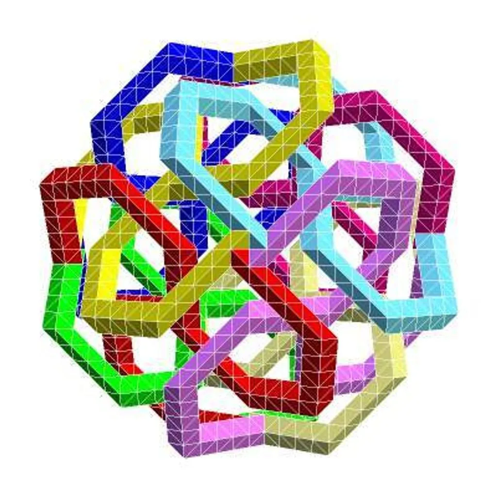 Octa Tetra Polyknoten für Mathematik und Dekoration