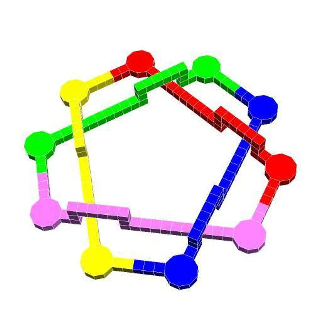 Cinquefoil Knoten als Geometrische Skulptur