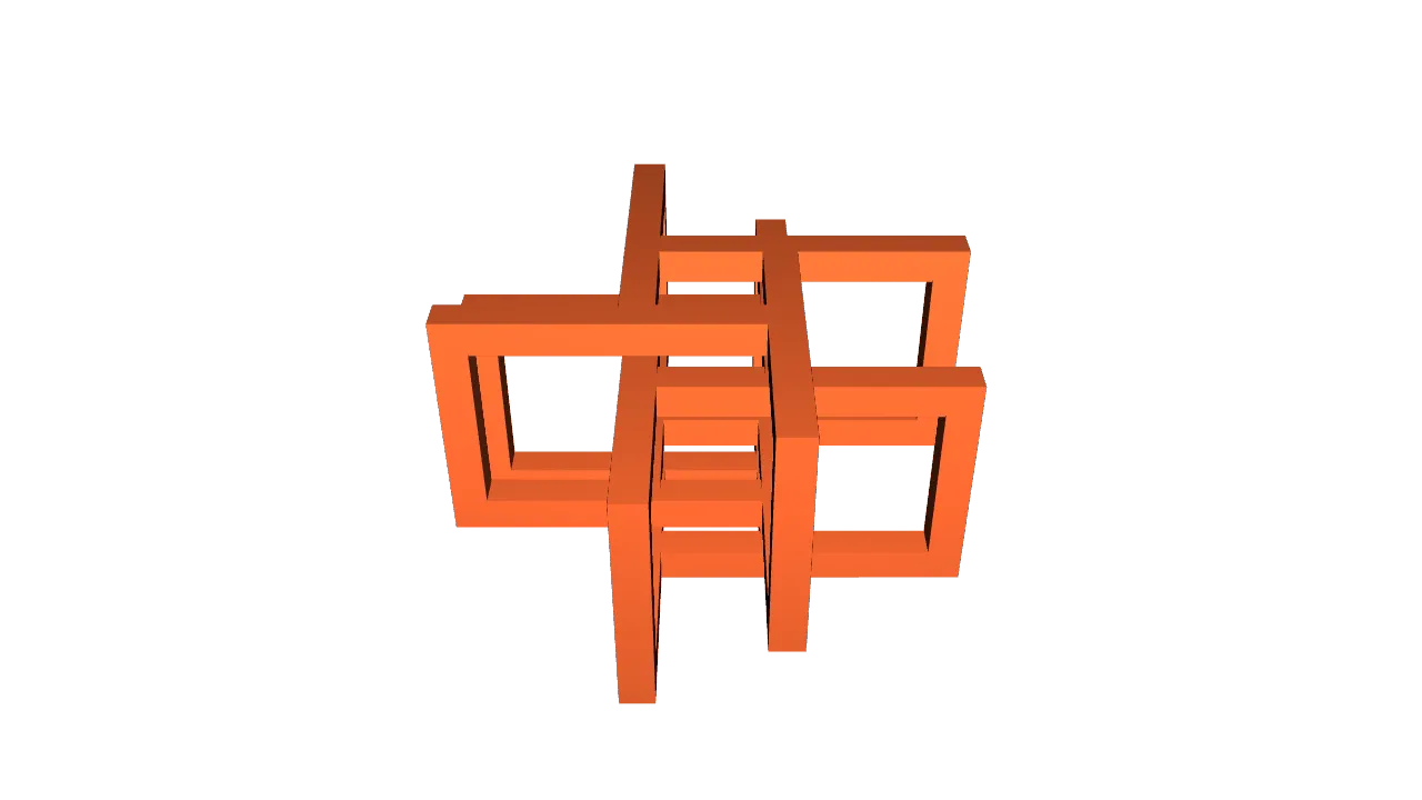 Geometrisches Verbindungsobjekt mit Doppelstruktur - image2 Geometrisches Verbindungsobjekt mit Doppelstruktur – Bild 2