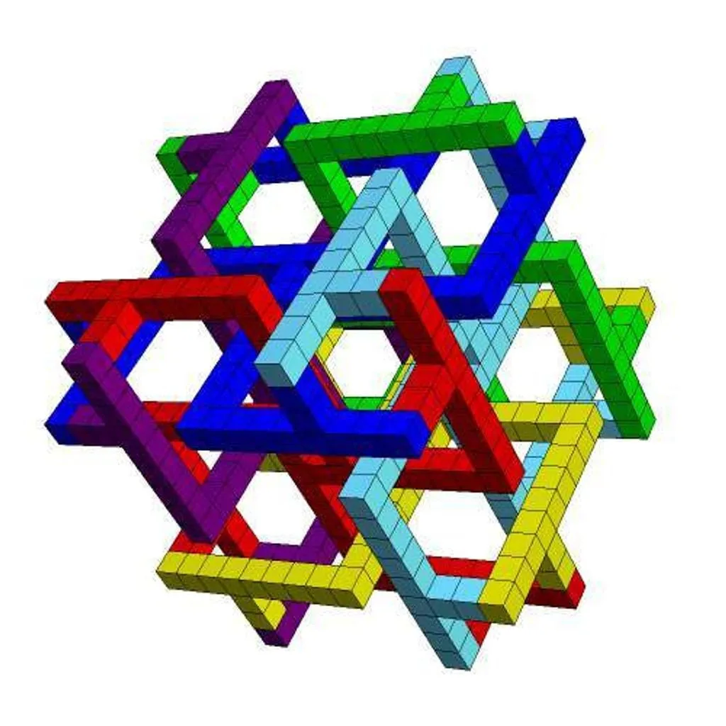 Kubischer Polyknoten als Mathematik Skulptur