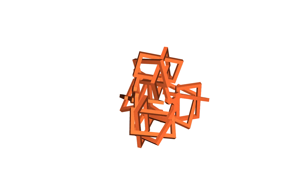 Tetraedrisches Radialobjekt für Mathematik und Design
