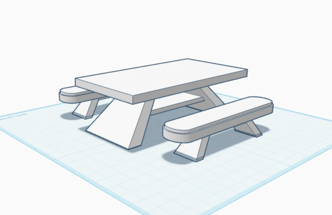 Miniatur Tisch und Bank Set