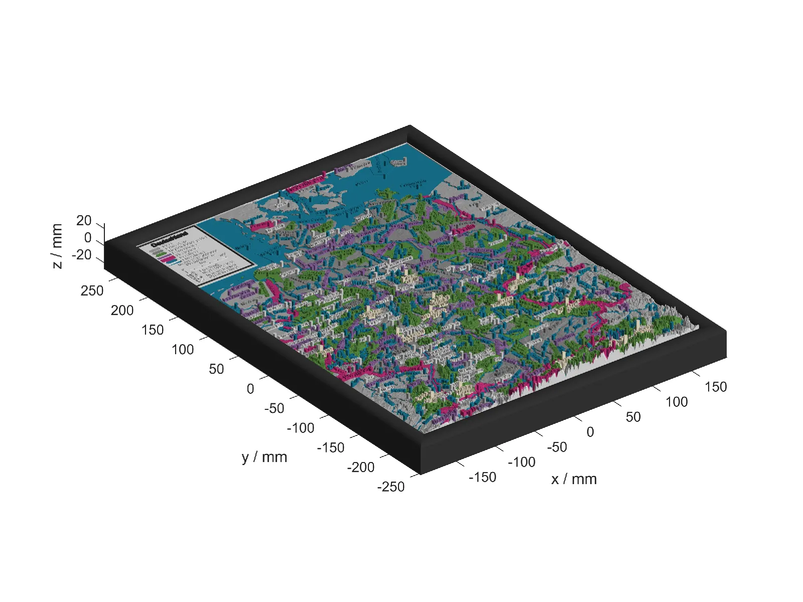 3D Relief-Landkartenpuzzle Deutschland