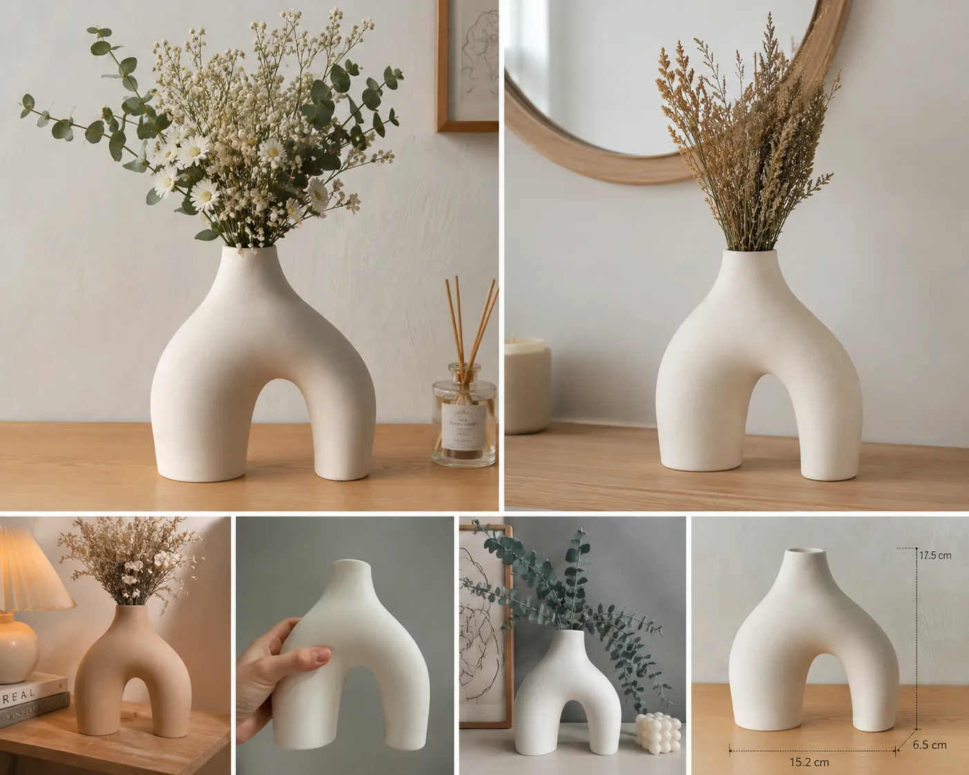 Moderne Bogenvase für Wohnraum Dekoration