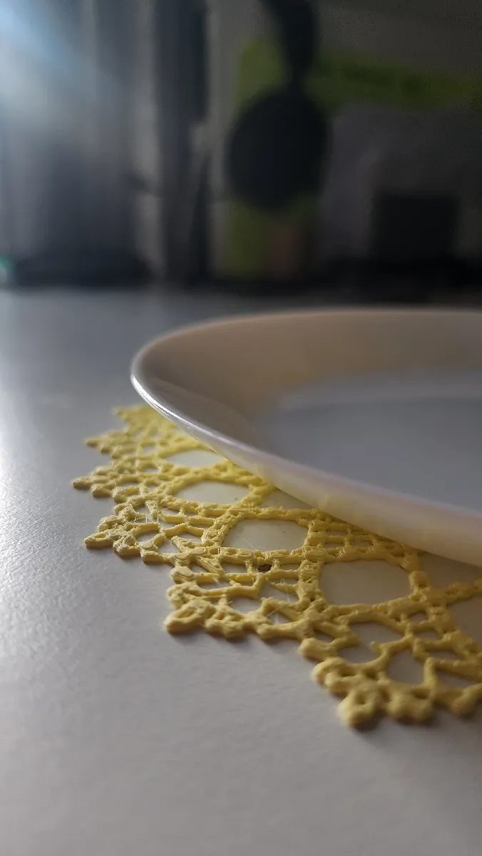 Dekorative Häkeldeckchen Unterlage