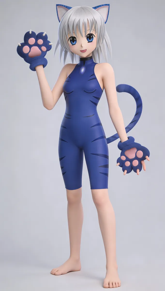 Niedliche Katzenfigur im Anime Stil