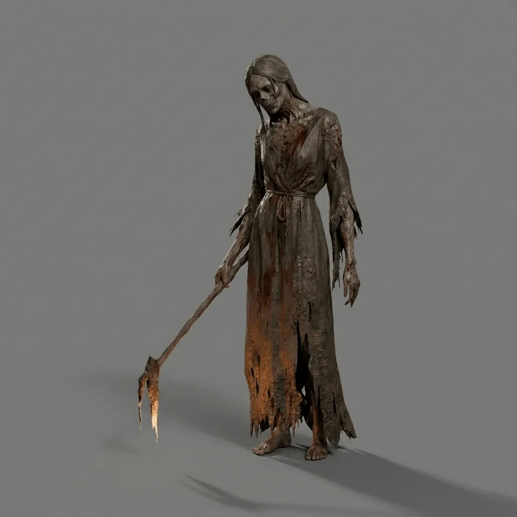 Mystische Geist Figur mit Laterne