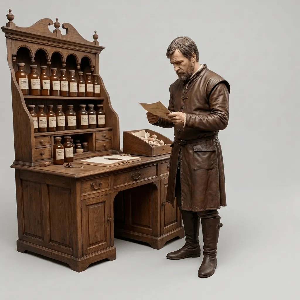Mittelalterliche Figuren Szene