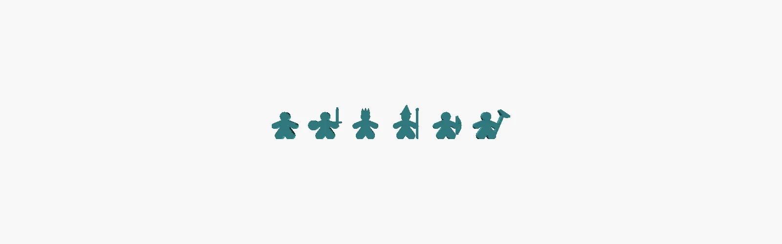 Spielmarker Set mit Figuren und Tiermotiven
