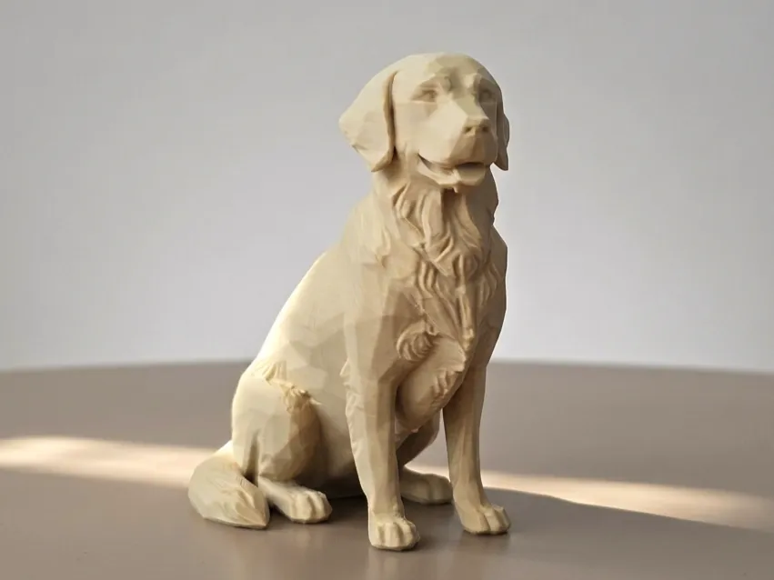Hundefigur im Polygon Stil
