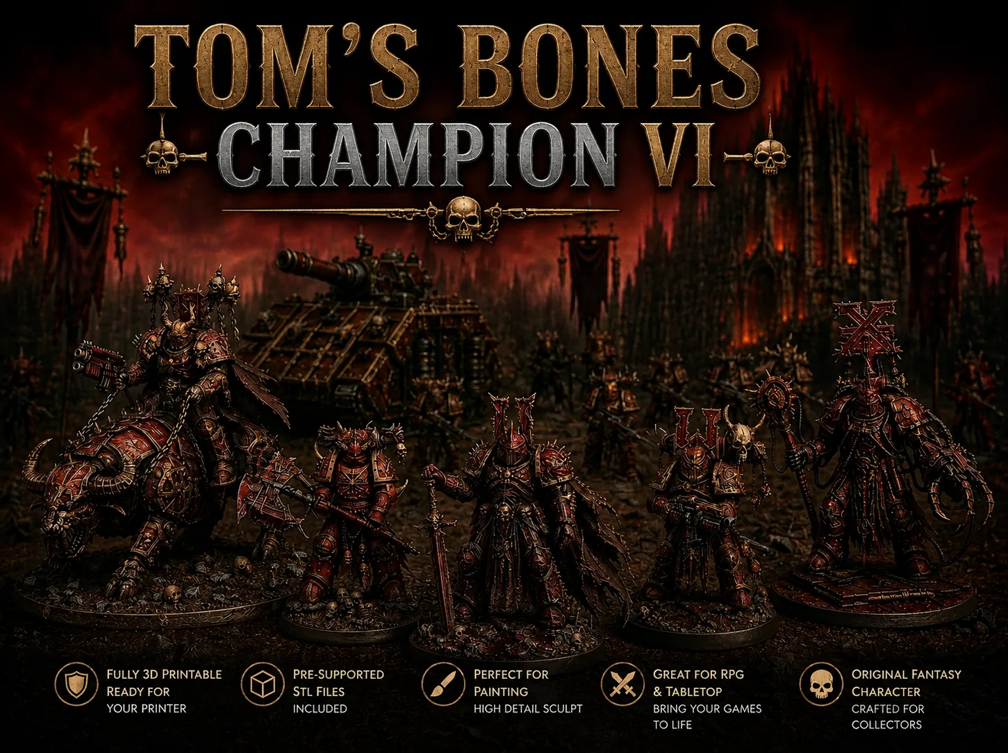 Fantasy Miniaturen Set Champion Sammlung