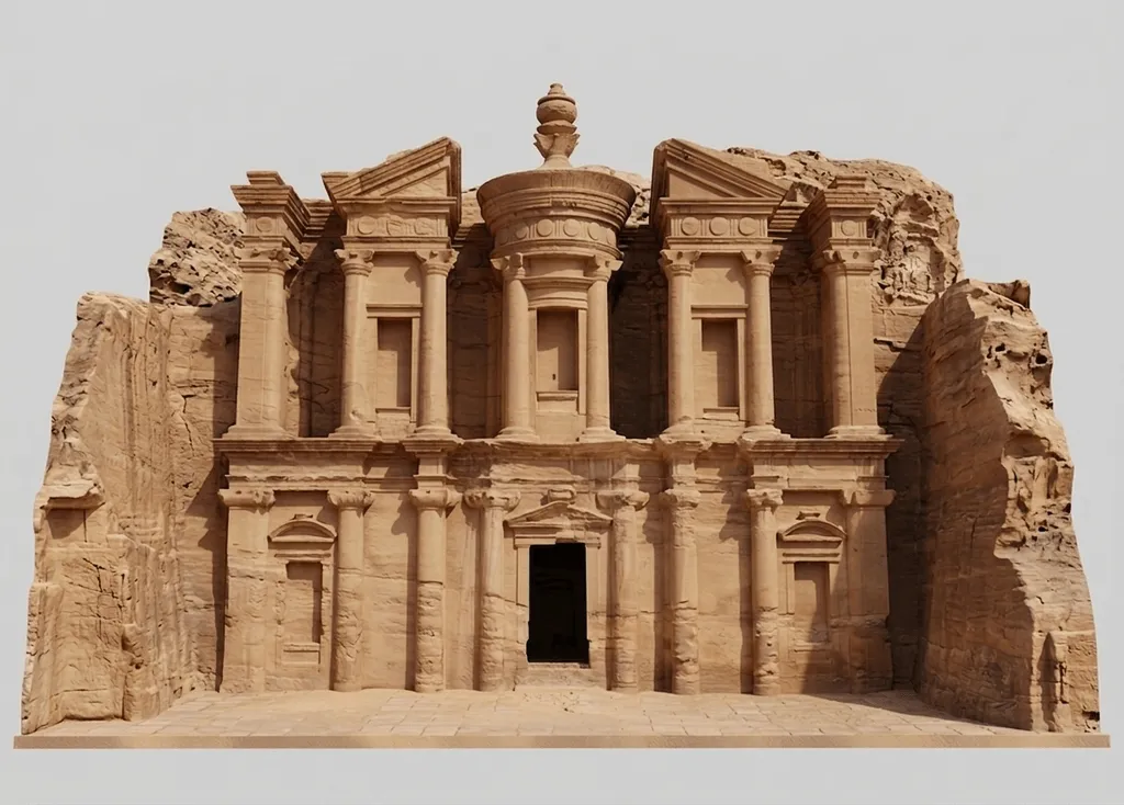 Historisches Architekturmodell Felsmonument
