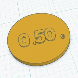 Spielmarke 0,50 Wert