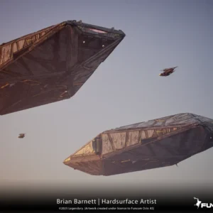 Science Fiction Raumschiff Wrack